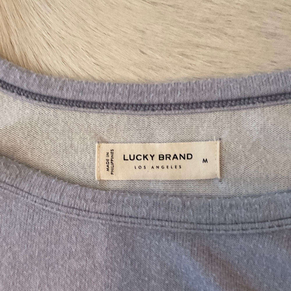 Lucky Brand Ombre Blue Long Sleeve Top - Picture 2 of 3